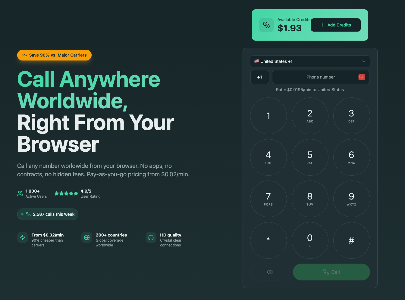Caller screenshot and logo