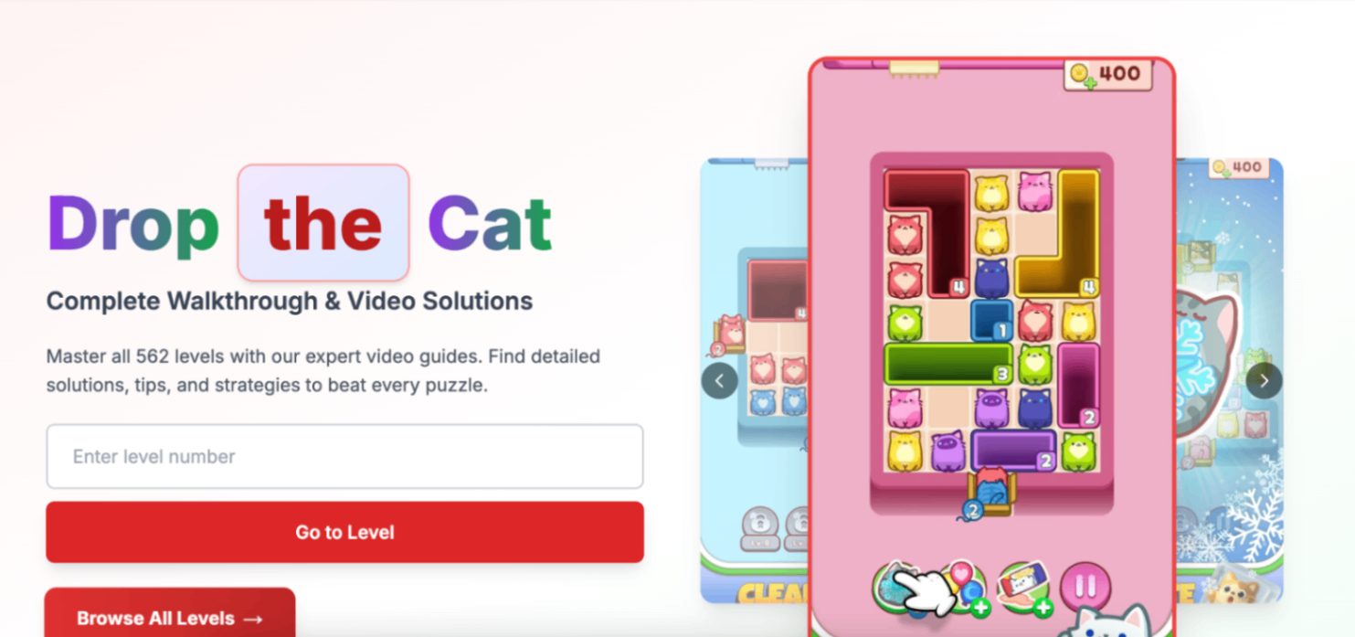 drop the cat  screenshot and logo