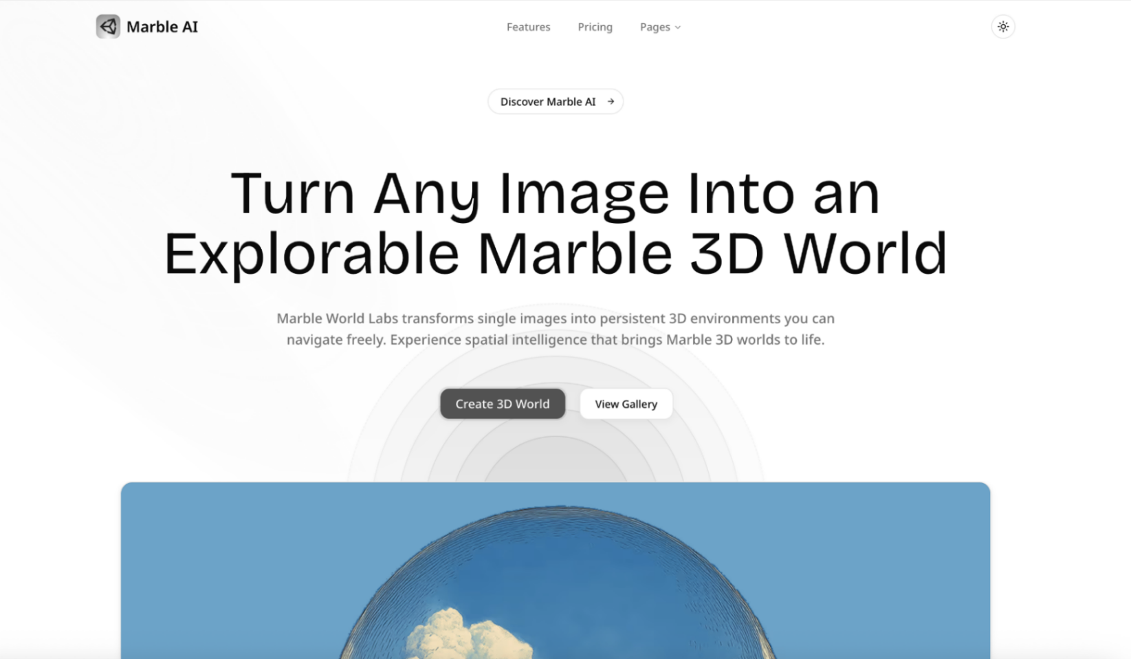 Marble ai screenshot and logo