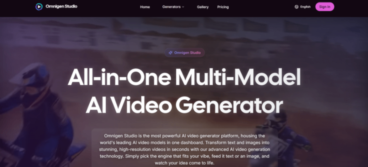 Omnigen Studio screenshot and logo