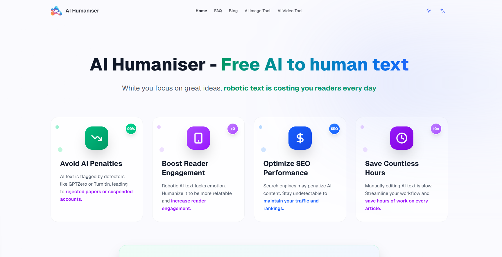 AI Humaniser screenshot and logo