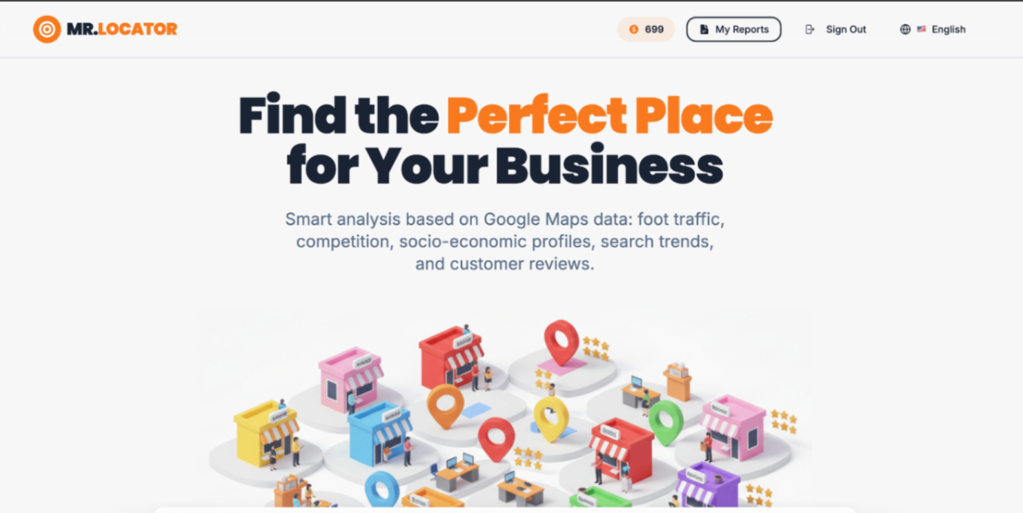 Mister Locator screenshot and logo