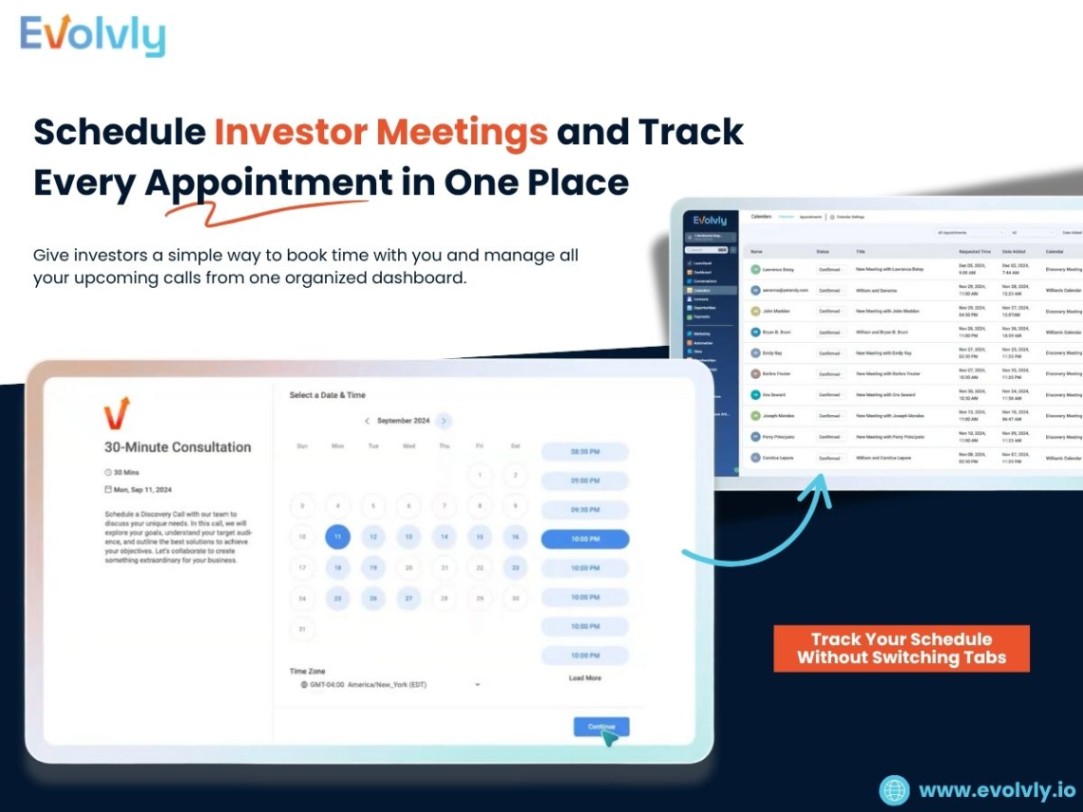 Evolvly screenshot and logo