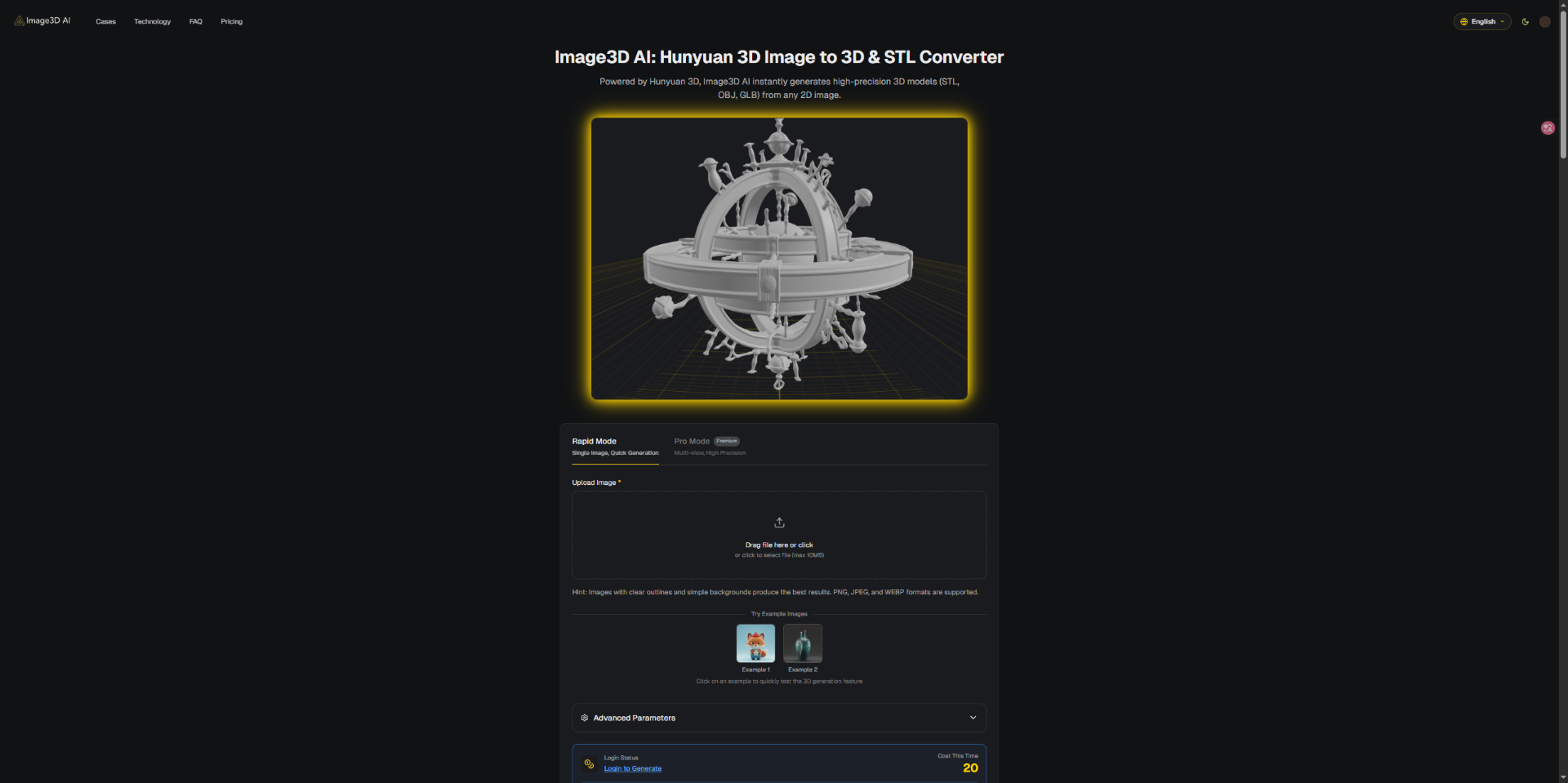 Image3D AI screenshot and logo
