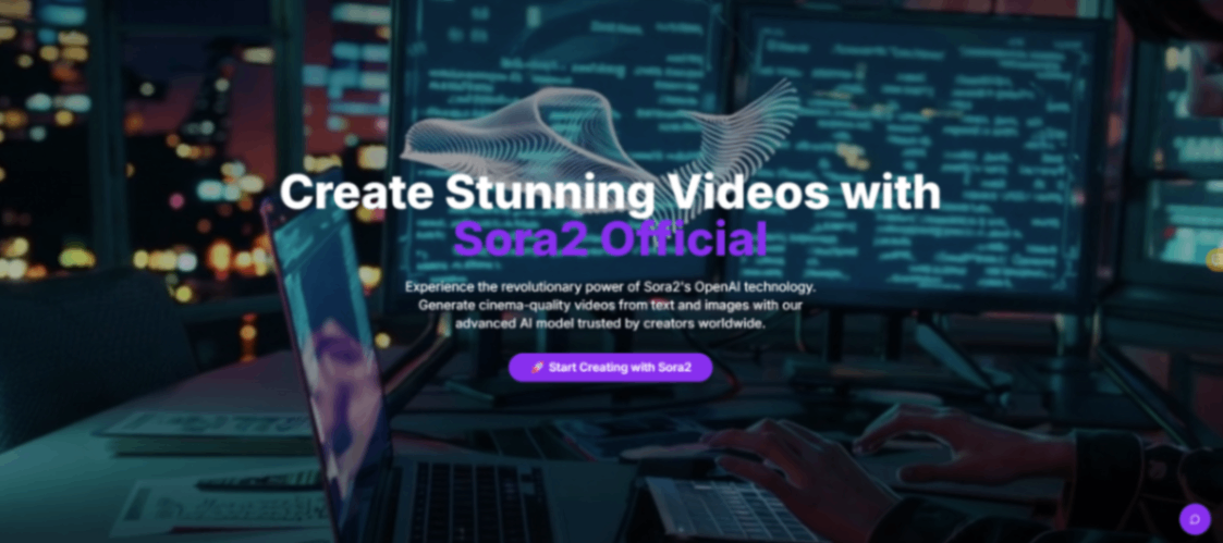 Sora2Web screenshot and logo