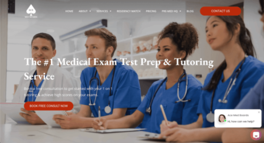 Ace Med Boards screenshot and logo