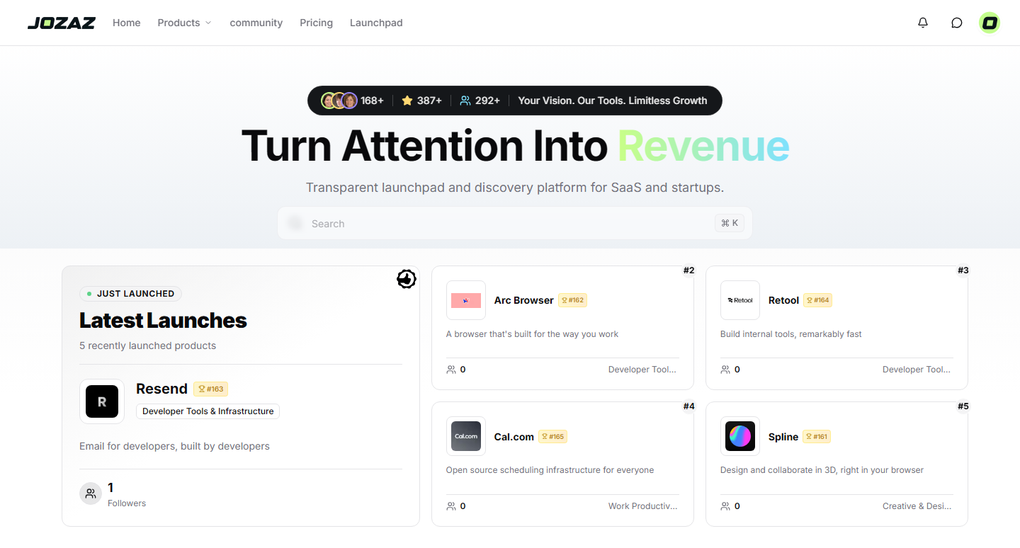 Jozaz screenshot and logo