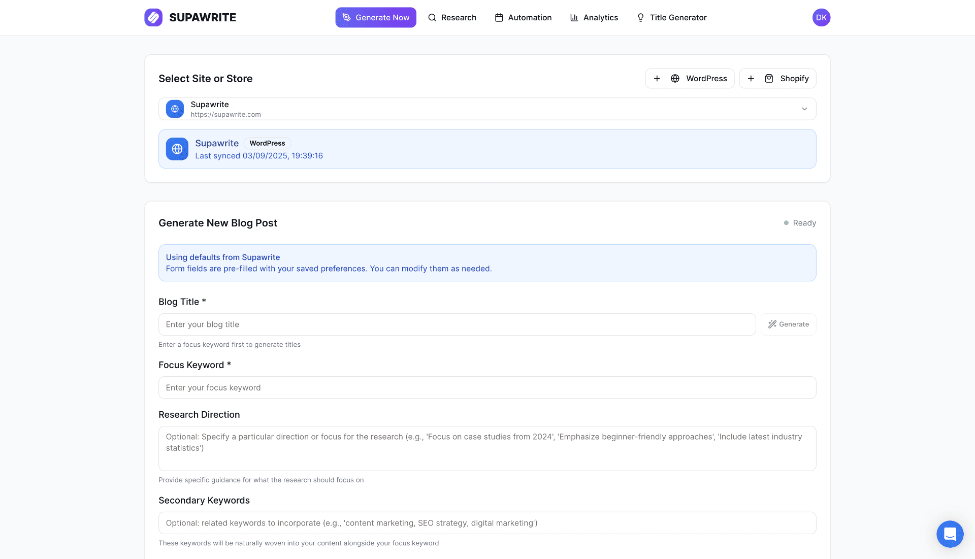 Supawrite screenshot and logo