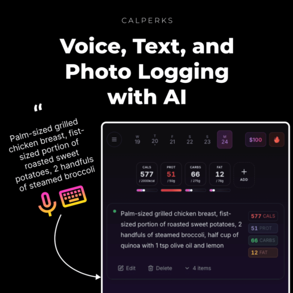 CalPerks screenshot and logo