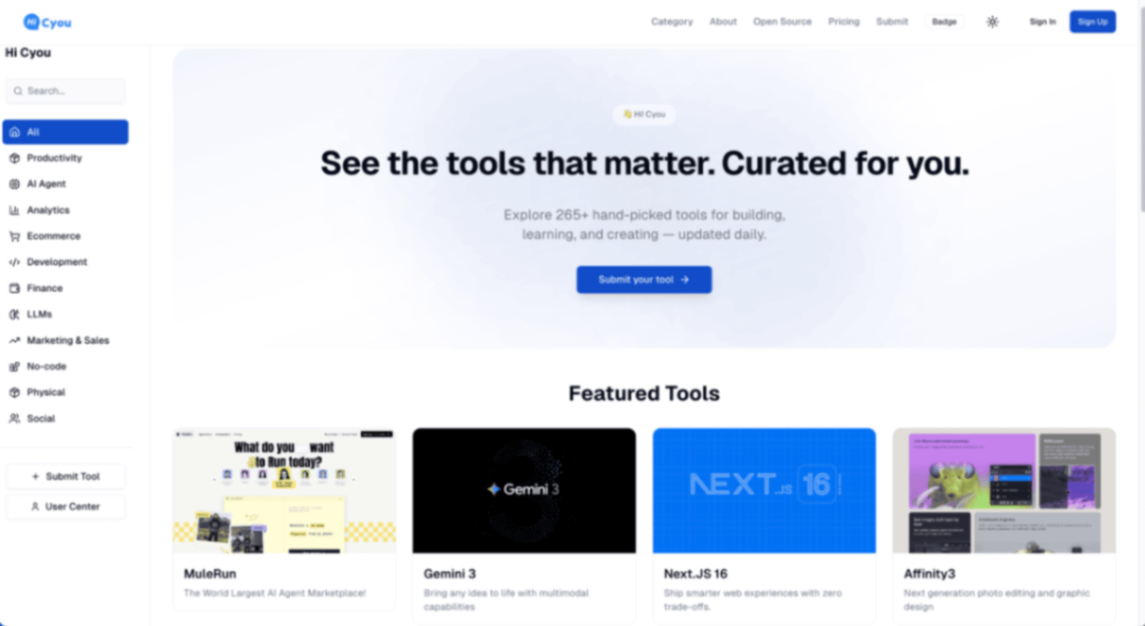 HiCyou screenshot and logo