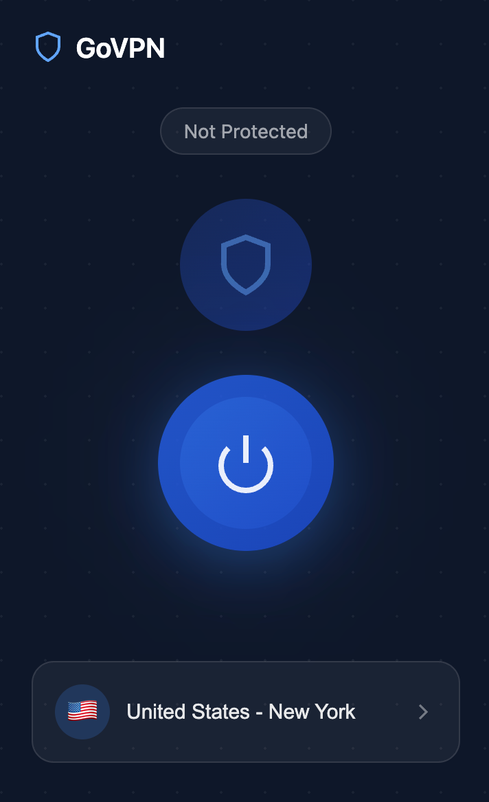 GoVPN screenshot and logo