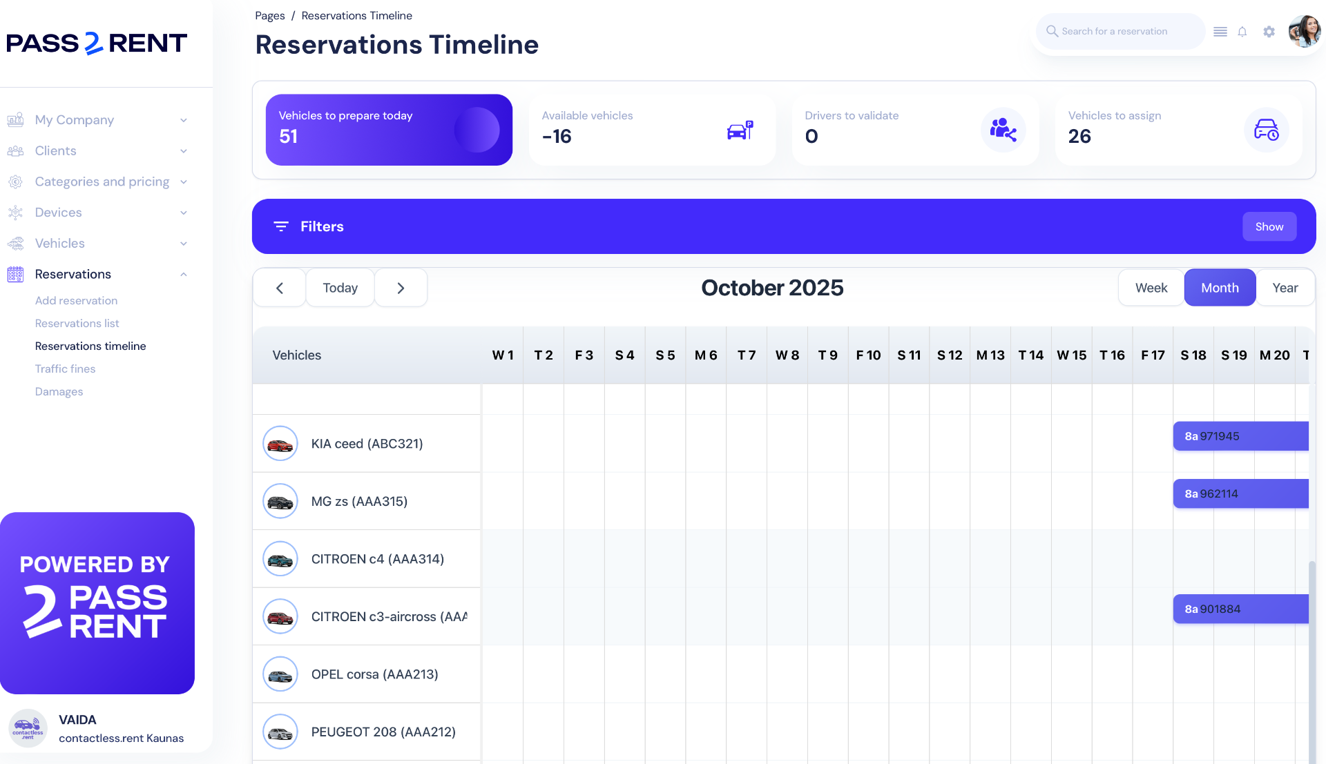 PASS2RENT screenshot and logo