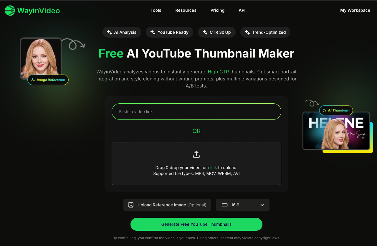 WayinVideo screenshot and logo