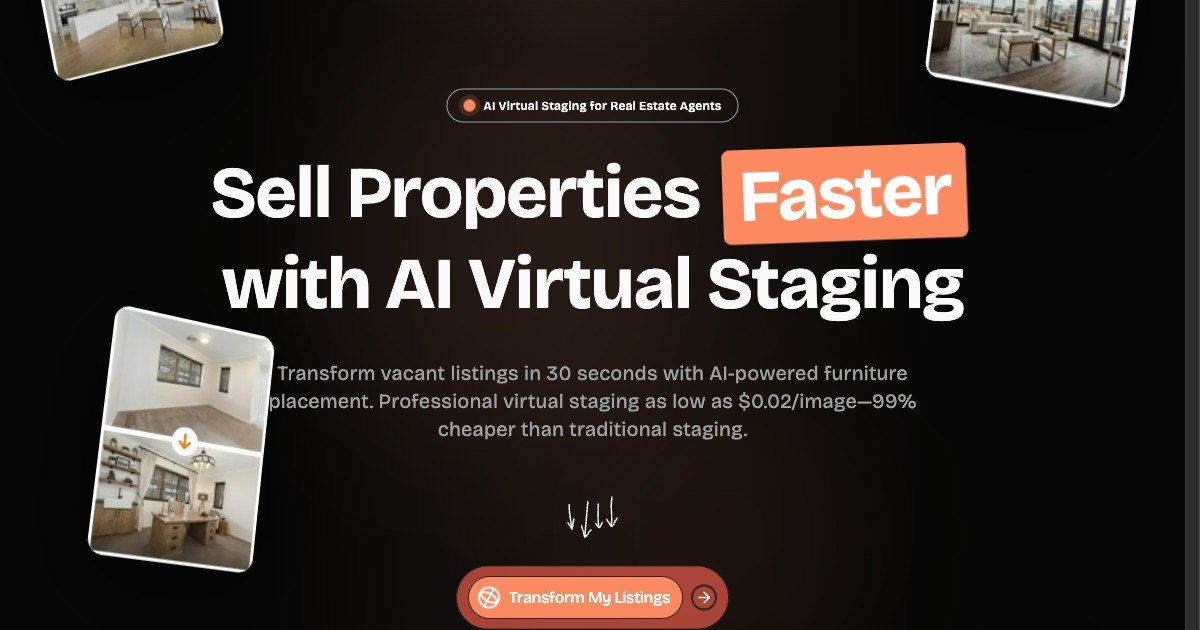 RoomX AI - AI Virtual Staging screenshot and logo
