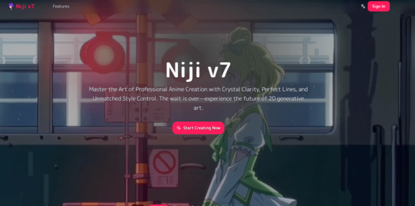Niji v7 screenshot and logo