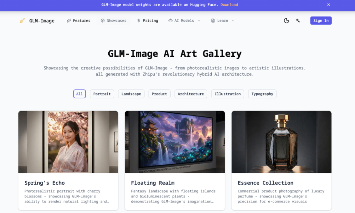 GLM-Image screenshot and logo