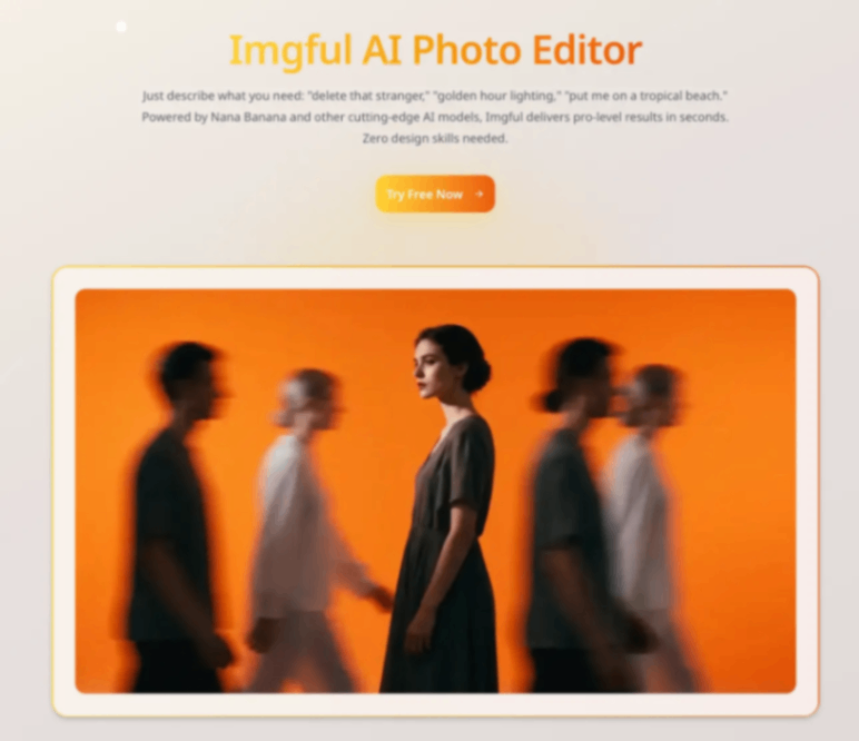 Imgful AI Photo Editor screenshot and logo