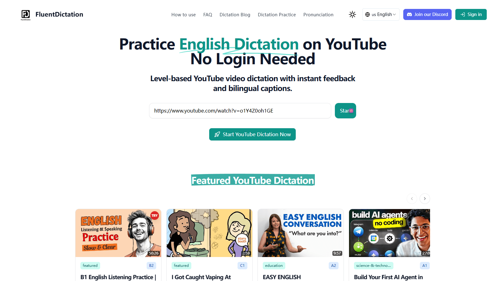 FluentDictation screenshot and logo