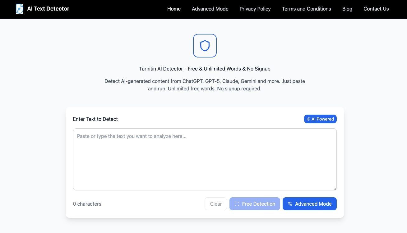 Turnitin AI Detector preview