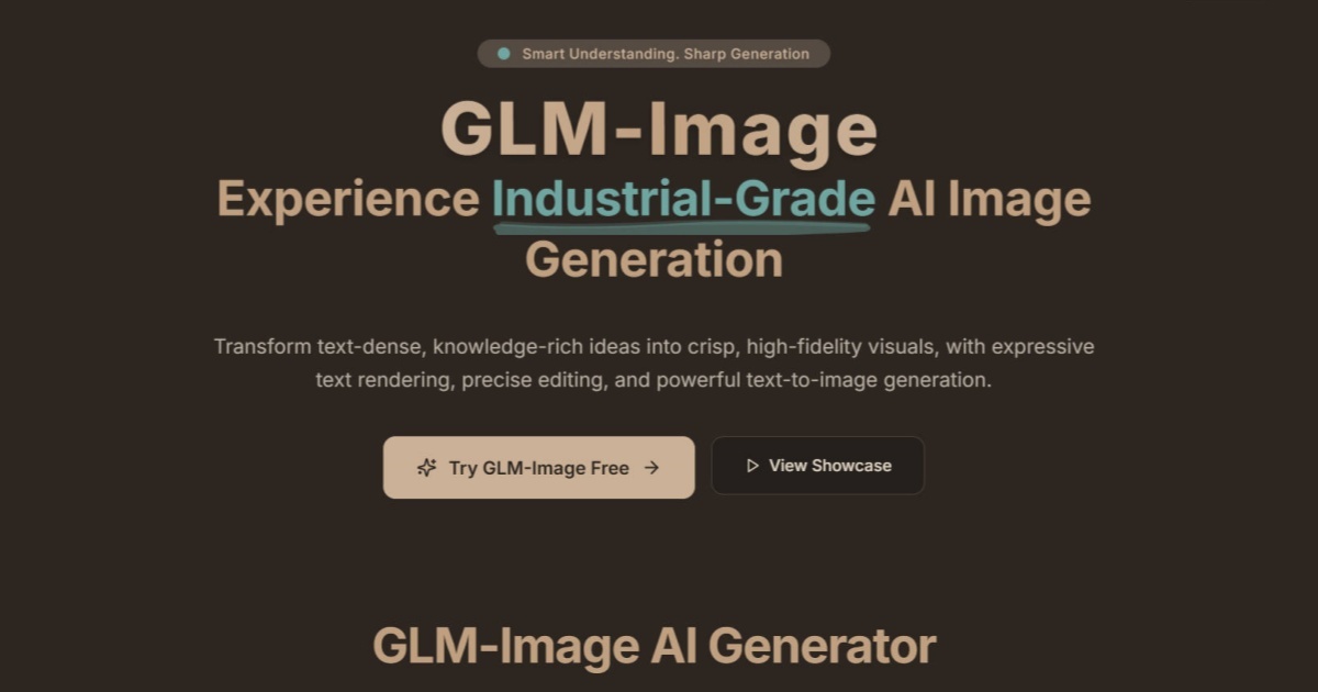 GLM-Image screenshot and logo