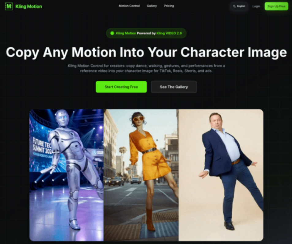 Kling Motion preview