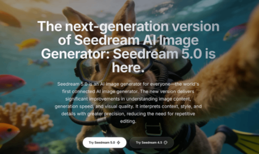 seedream 5.0 screenshot and logo