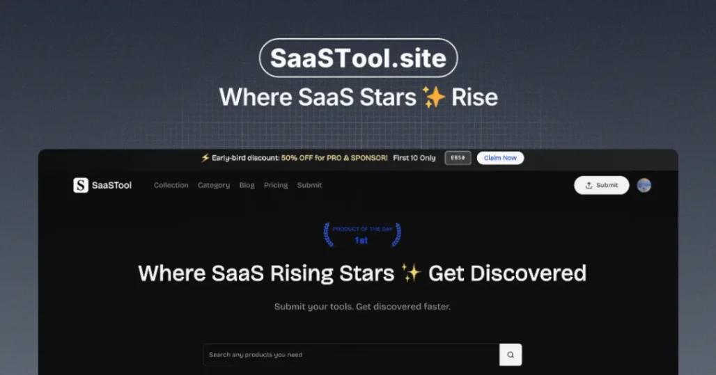 SaaSTool - Rising Star SaaS Directory screenshot and logo