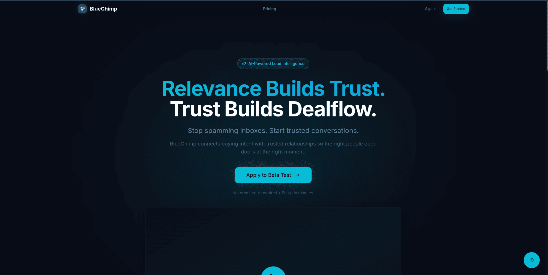 BlueChimp screenshot and logo