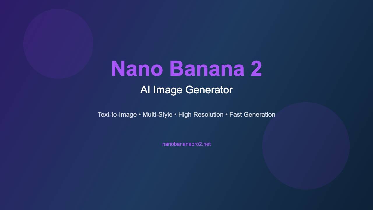 Nano Banana 2 AI Image Generator screenshot and logo