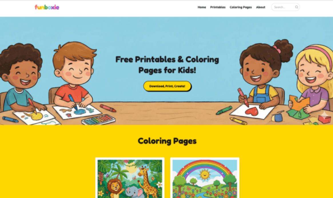 Funboxie screenshot and logo