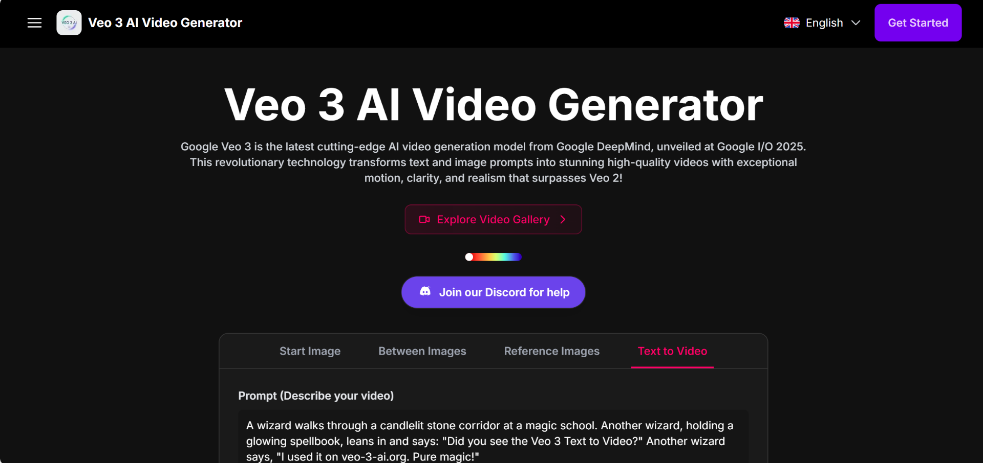 Veo 3 AI screenshot and logo