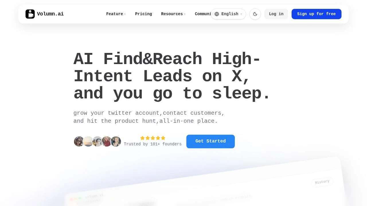 Volumn.ai screenshot and logo