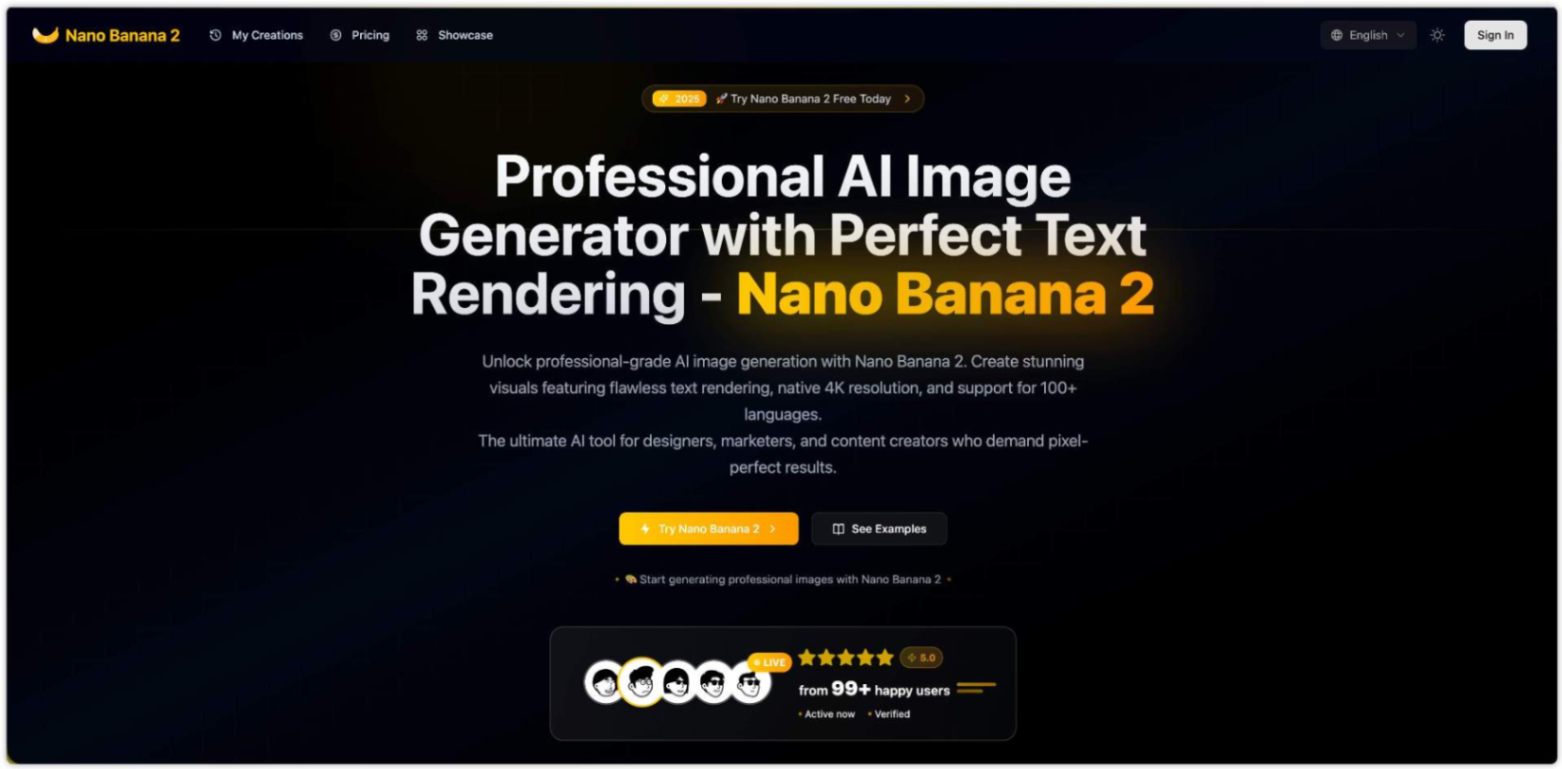 Nano Banana 2 screenshot and logo