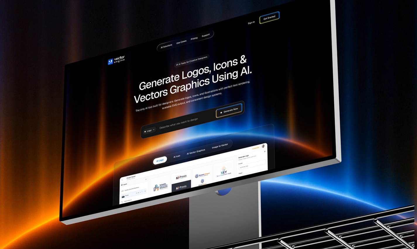 VectorEngine screenshot and logo