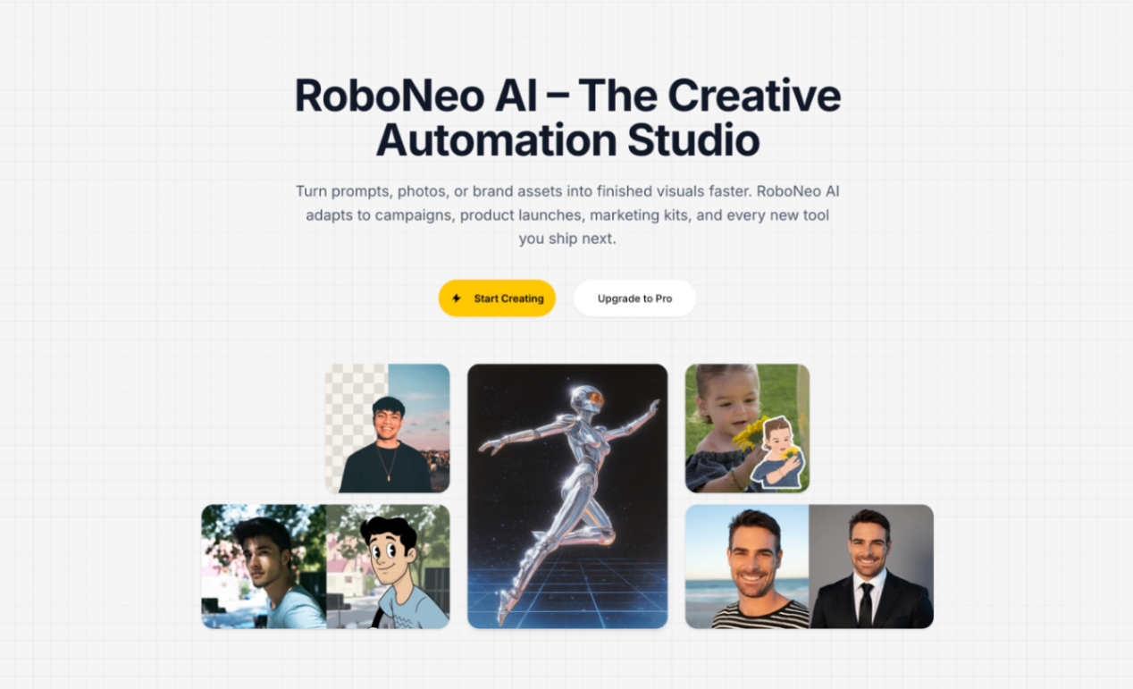 roboneo screenshot and logo