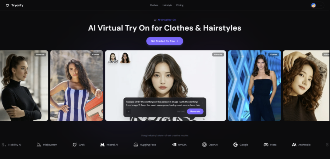 TryOnfy screenshot and logo