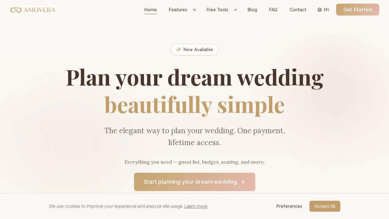 Amovera screenshot and logo