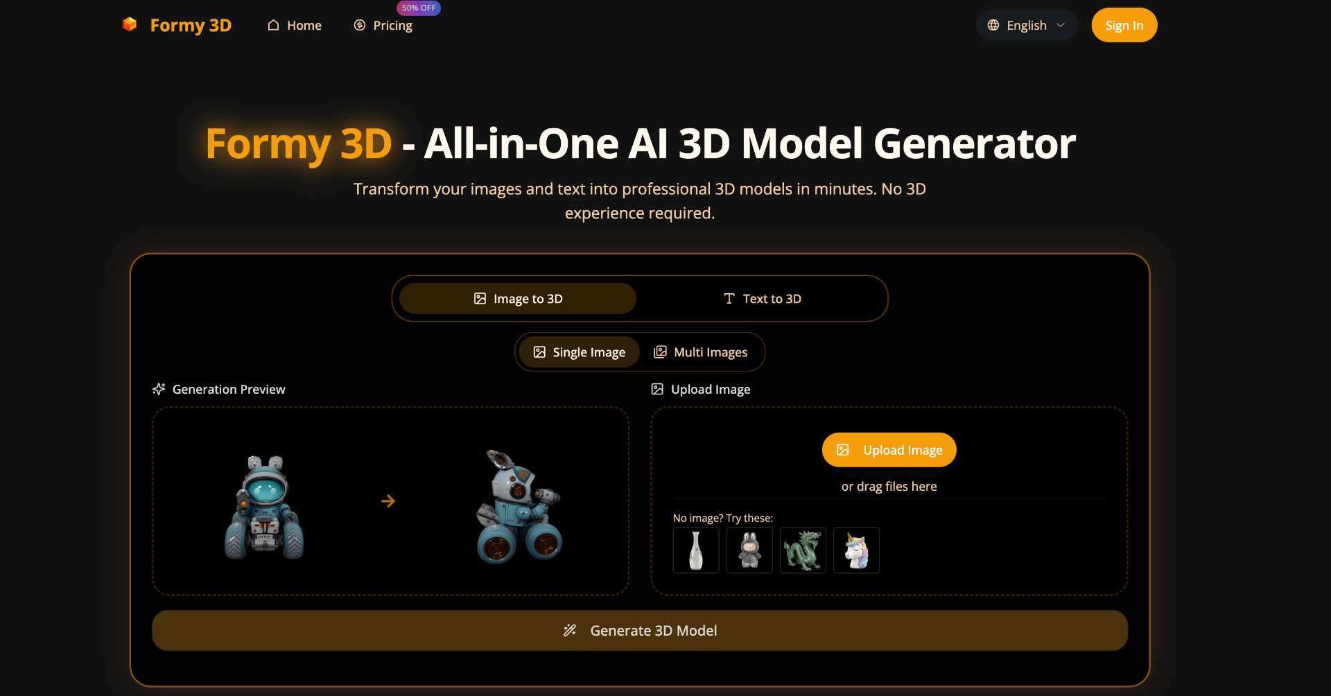 Trellis 2 AI 3D Generator screenshot and logo