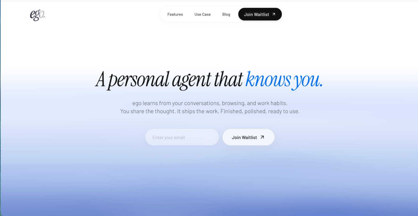 personal agent screenshot and logo