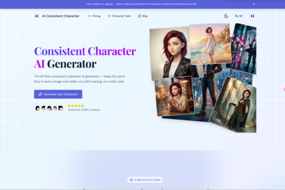 Consistent Character AI Generator Common.logo