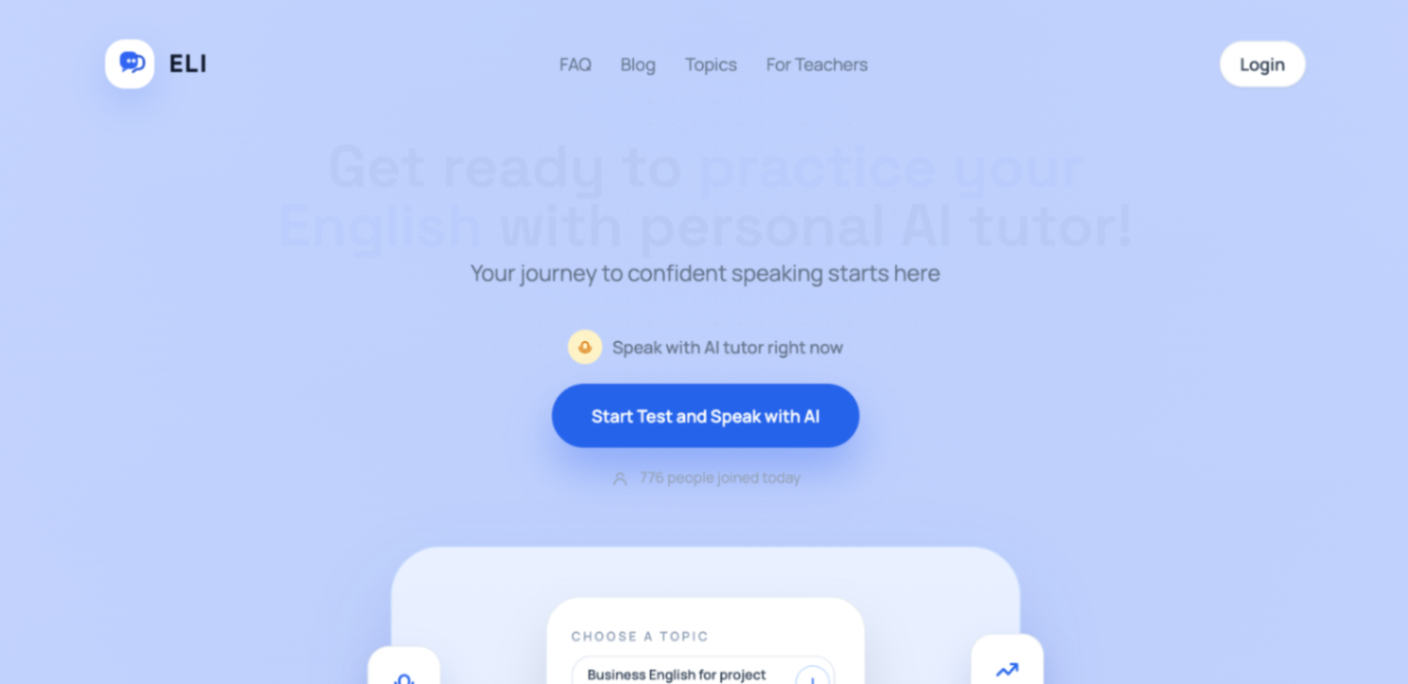Elispeak screenshot and logo