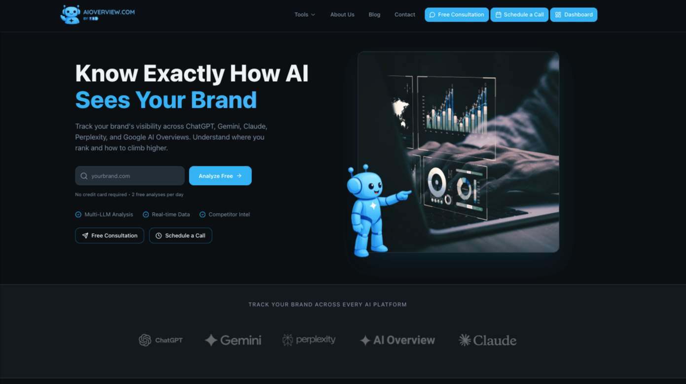 AIOverview screenshot and logo
