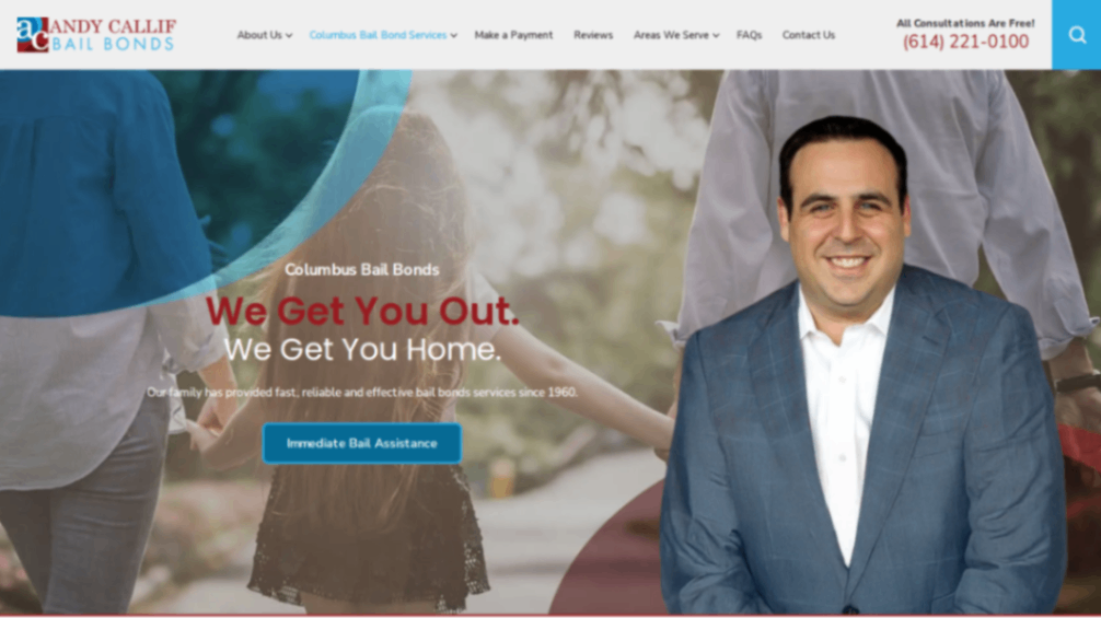 Andy Callif Bail Bonds screenshot and logo