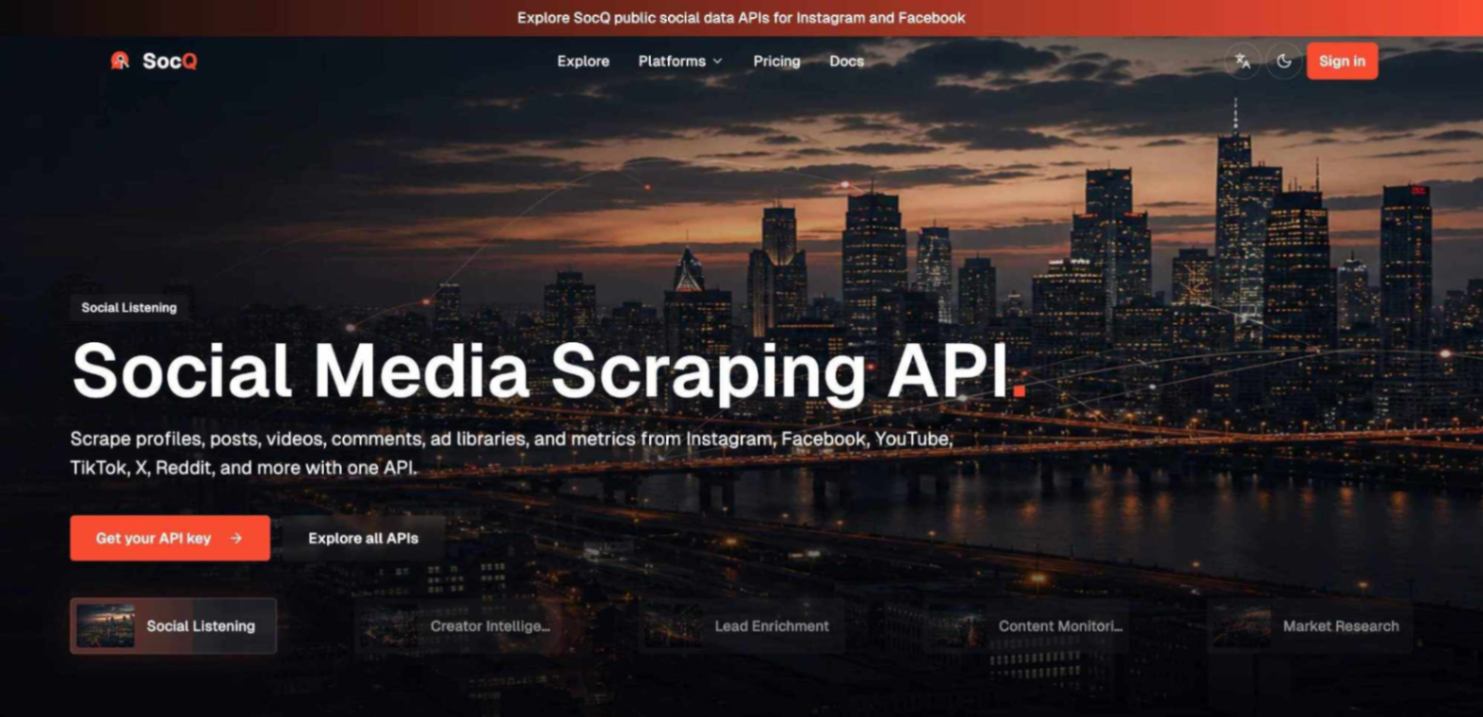 SocQ screenshot and logo
