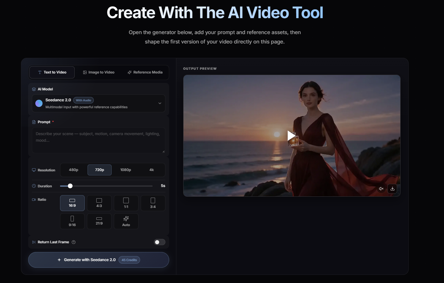 Seedance 2.5 Online AI screenshot and logo