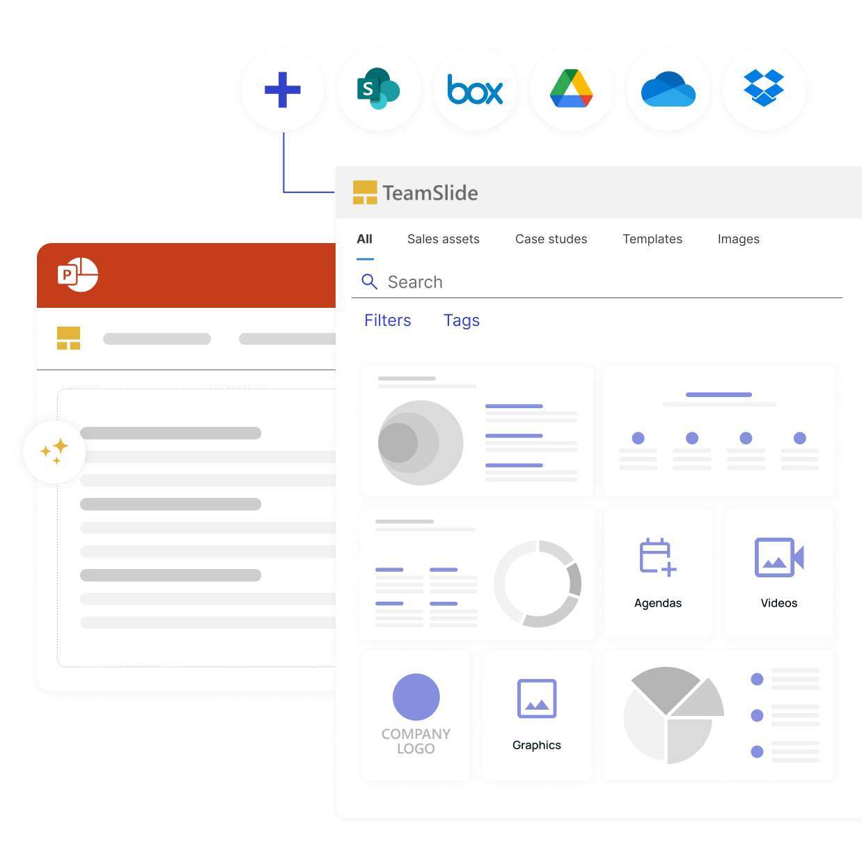 TeamSlide screenshot and logo