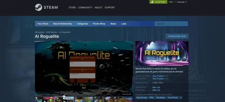 AI Roguelite screenshot and logo