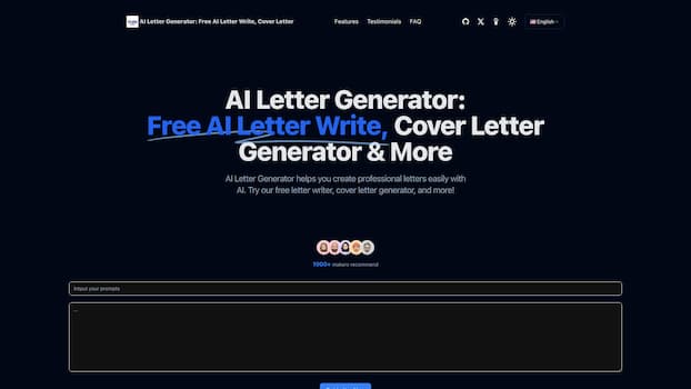 AI Letter Generator screenshot and logo