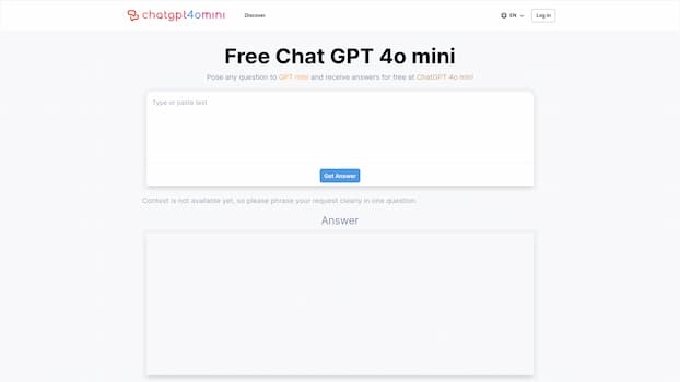 Chat GPT 4o Mini screenshot and logo