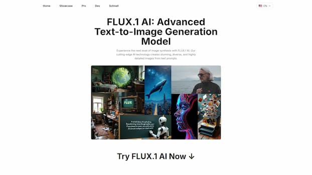 FLUX.1 AI screenshot and logo